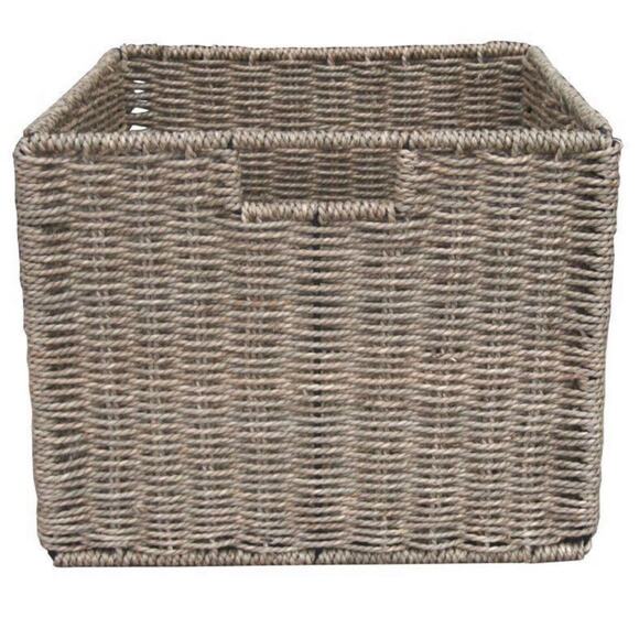 NEW Shelf Cubby Baxter STORAGE BIN Basket Willow Wicker STURDY 12.4x10.8" Basket - Picture 4 of 4